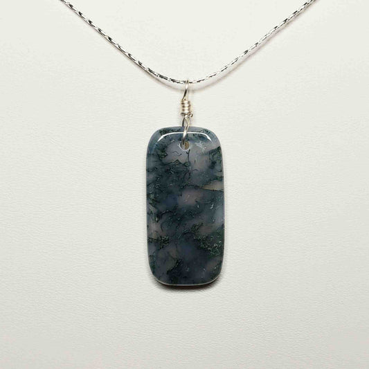 Moss Agate Bailed Pendant