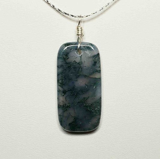 Moss Agate Bailed Pendant