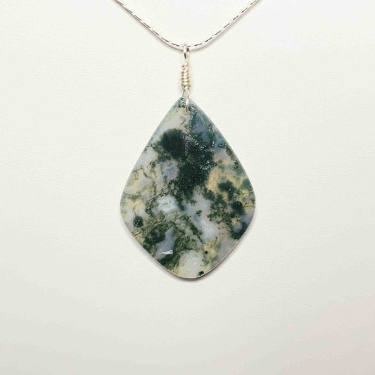 Moss Agate Bailed Pendant