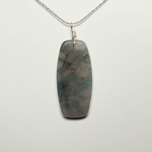 Moss Agate Bailed Pendant