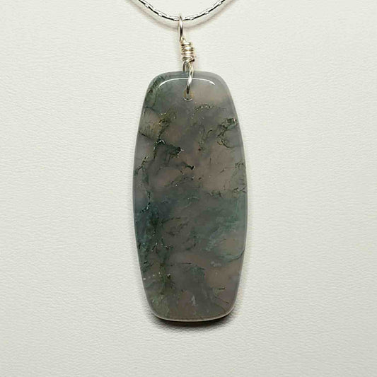 Moss Agate Bailed Pendant