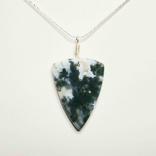 Moss Agate Bailed Pendant