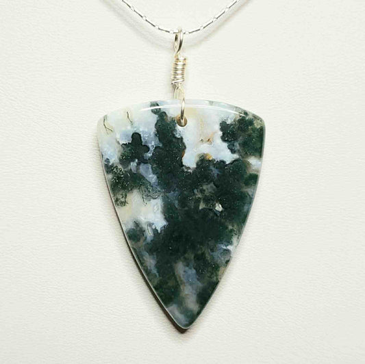 Moss Agate Bailed Pendant