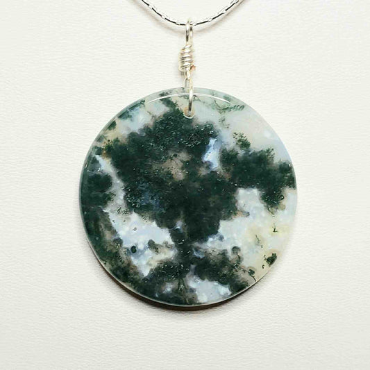 Moss Agate Bailed Pendant