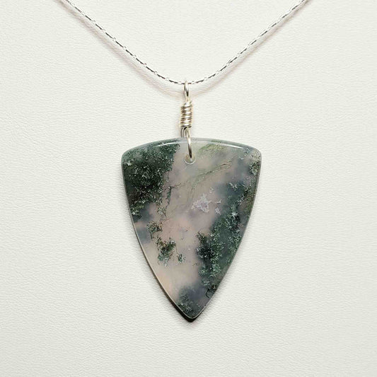 Moss Agate Bailed Pendant