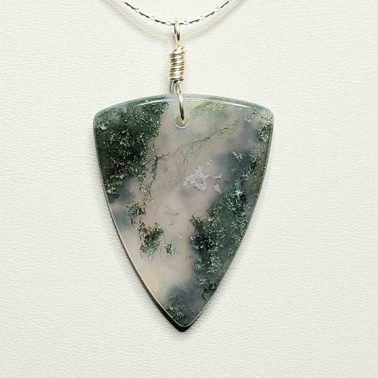 Moss Agate Bailed Pendant