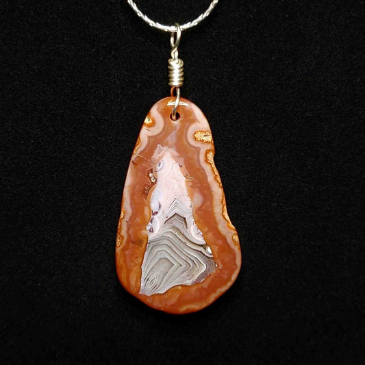 Moroccan Agate Bailed Pendant